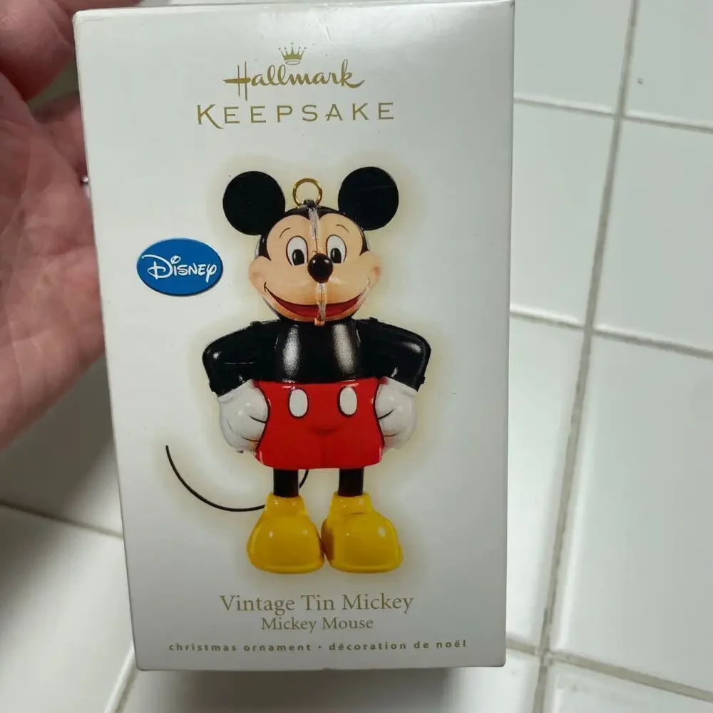 Hallmark Keepsake Vintage Tin Mickey Mouse Disney Ornament Christmas Holidays